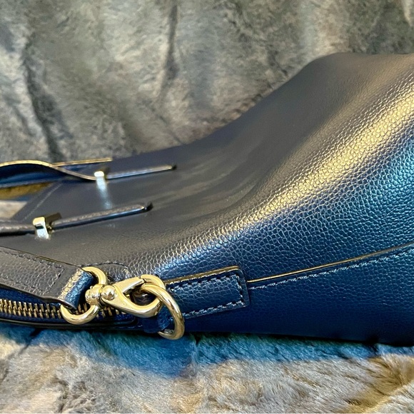 Kate Spade Handbag Patterson Drive Carli Dome Pebbled Leather Oceano Navy - Picture 6 of 12